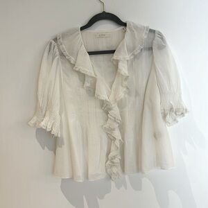 Doen Off-White Cotton Blouse